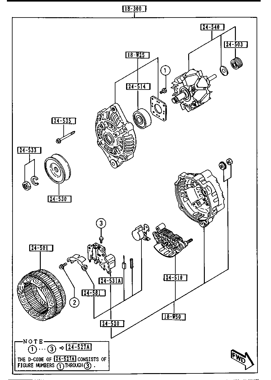 MAZDA B3D1-18-300 - Alternator furqanavto.az