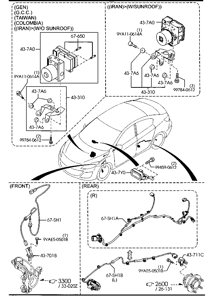 MAZDA BP4K-43-701A - Sensor, təkər sürəti furqanavto.az