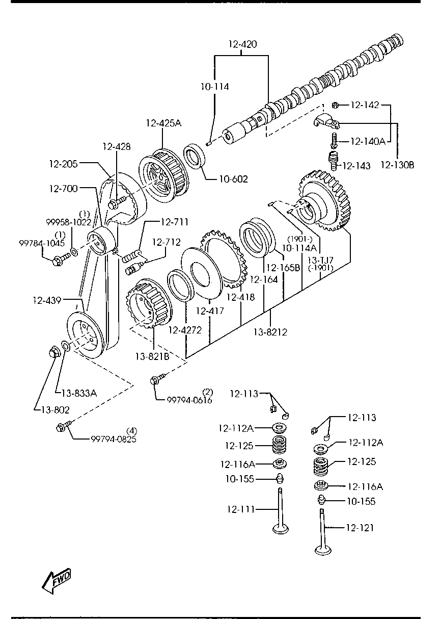 MAZDA WL01-12-205 - Vaxt kəməri furqanavto.az