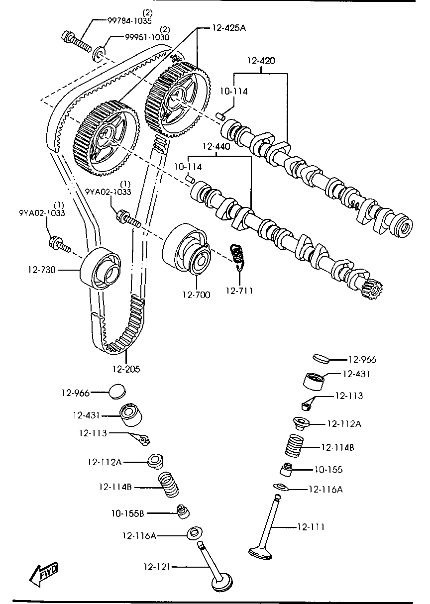 FORD FS01-12-730A - Yönləndirmə / Bələdçi kasnağı, vaxt kəməri furqanavto.az