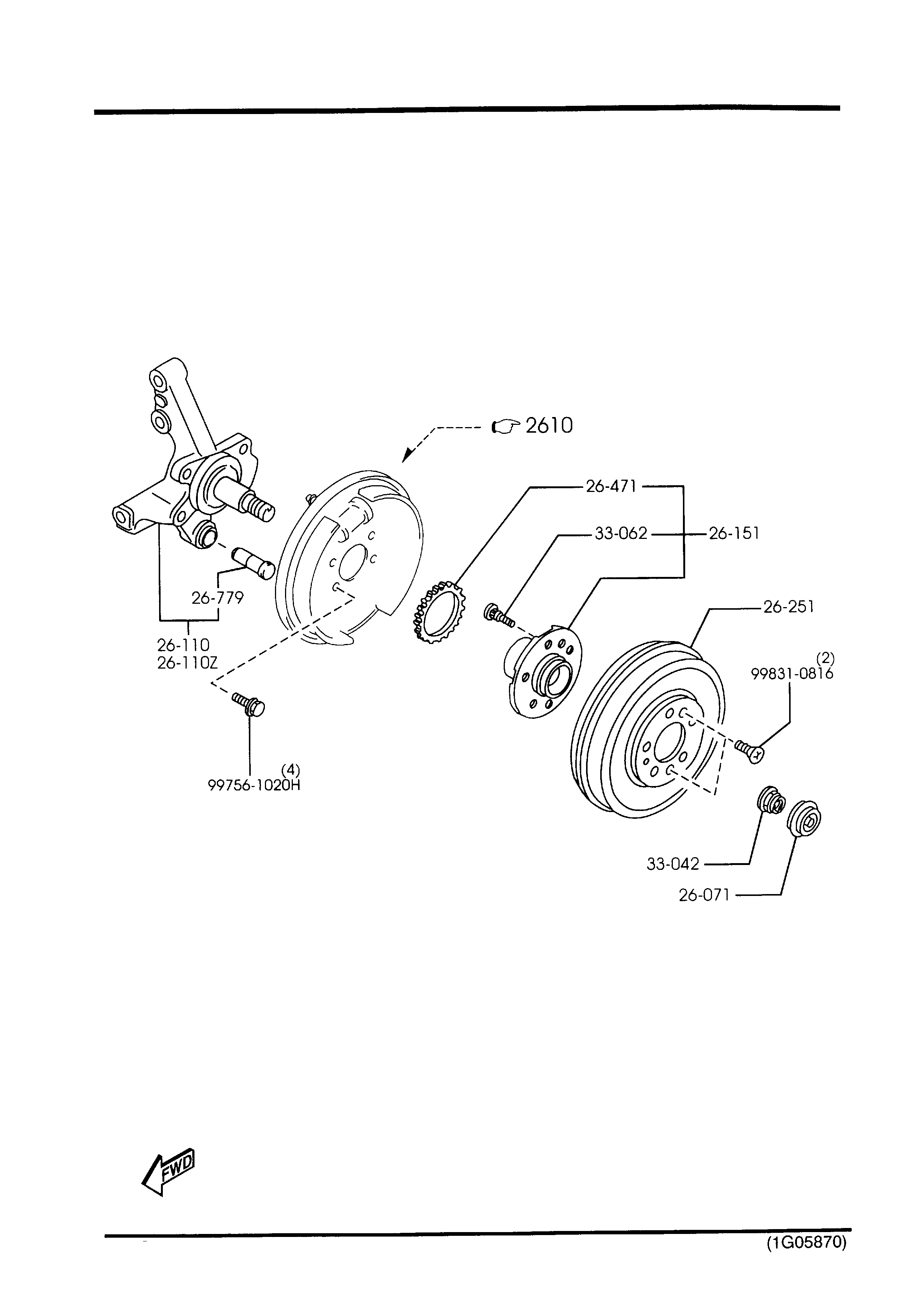 MAZDA GA2A-33-062 - Təkər dirəyi furqanavto.az