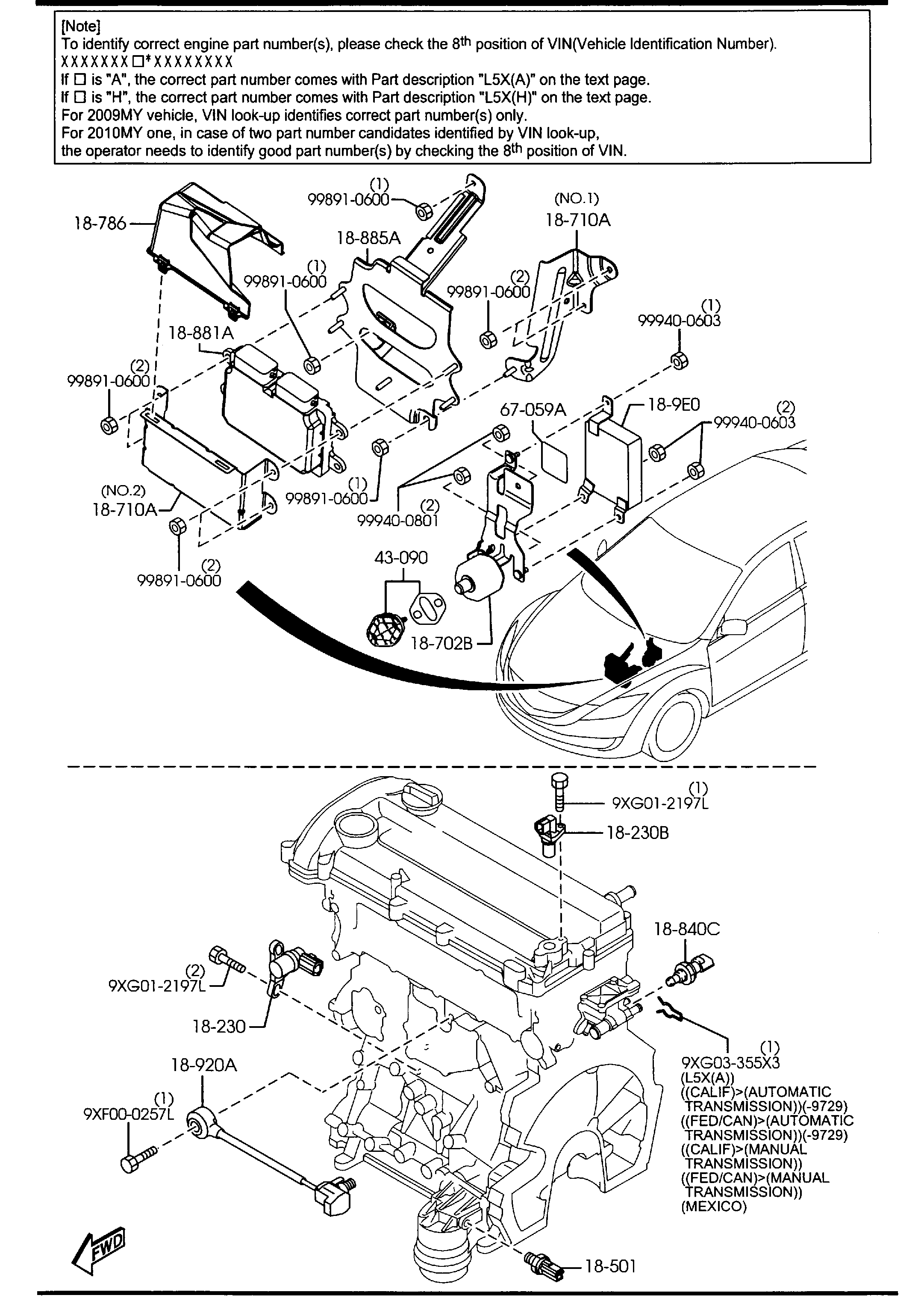 MAZDA L301-18-211B - Sensor, suqəbuledici manifold təzyiqi furqanavto.az