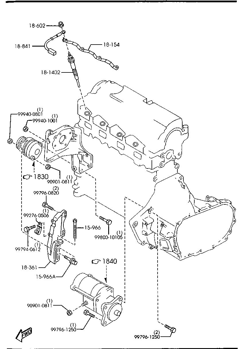 MAZDA RF2A-18-601 - İşıqlandırma şamı furqanavto.az