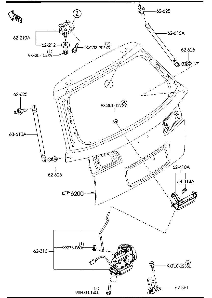 TOYOTA DD10-62-620A - Qazlı bulaq, baqaj, yük yeri furqanavto.az