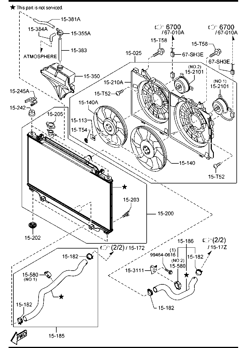 MAZDA PE20-15-205 - Mühürləmə qapağı, radiator www.furqanavto.az