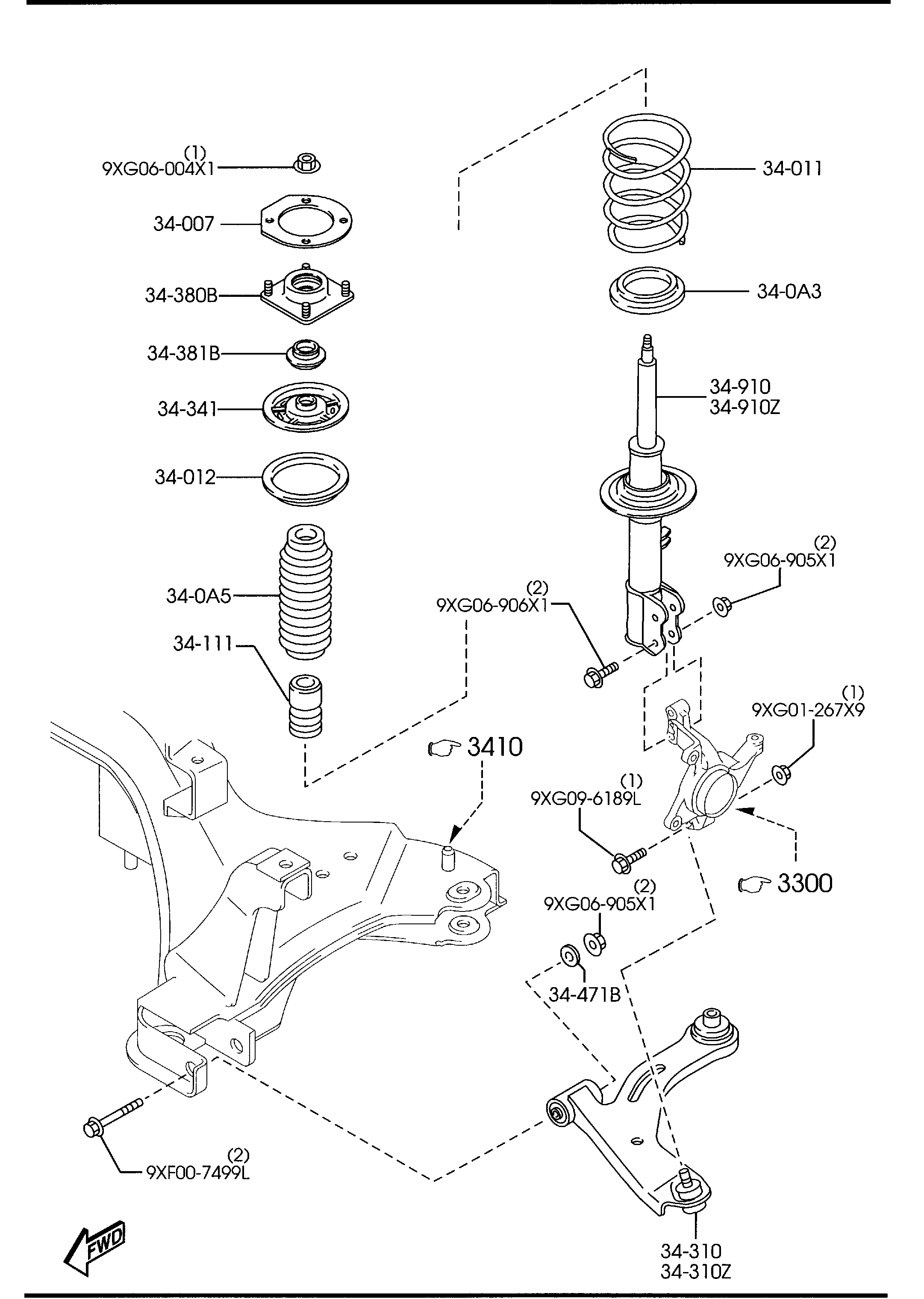 FORD ZZC1-34-320 - Nəzarət Kolu / Arxa Qol furqanavto.az