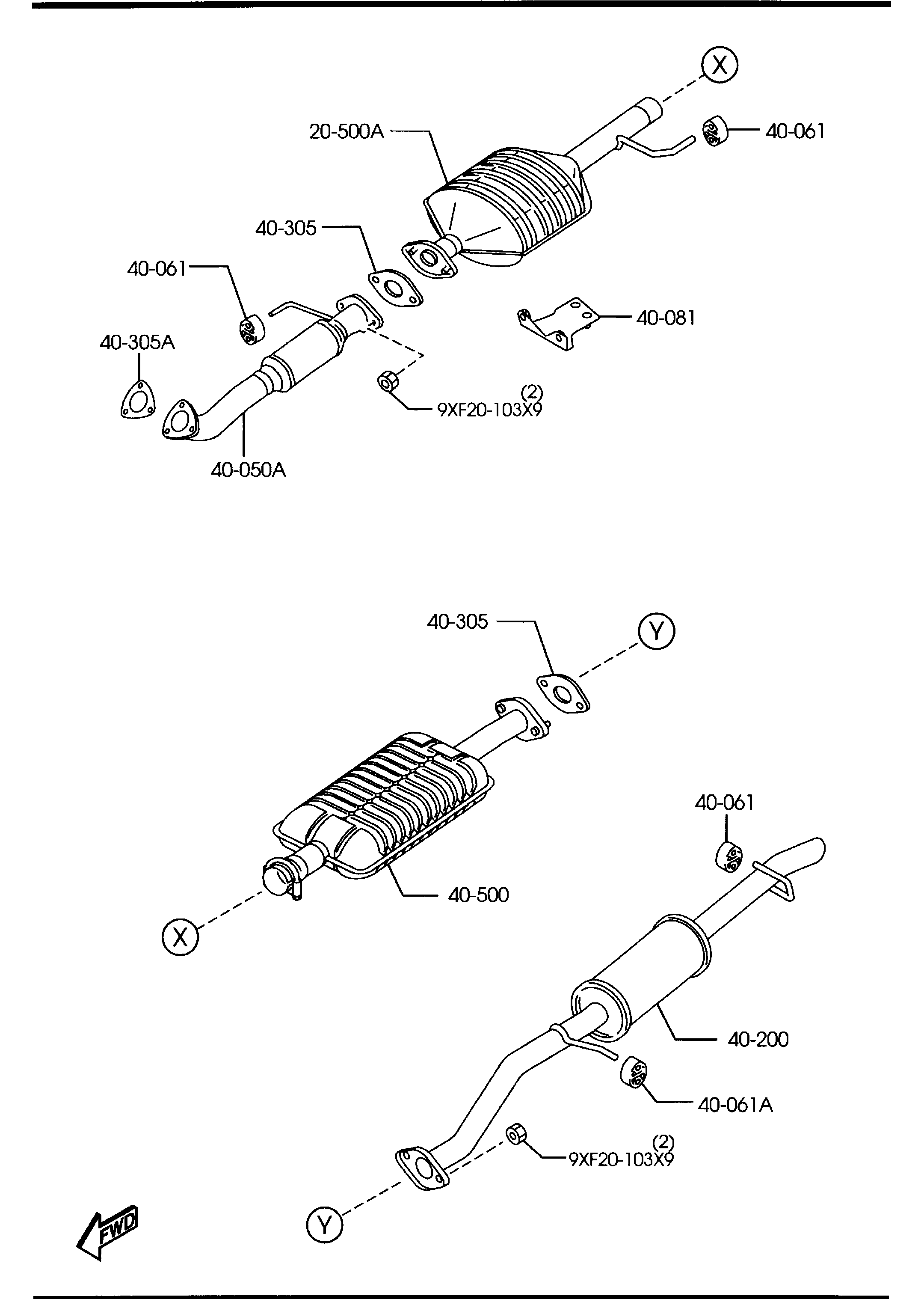 FORD AJ38-40-305 - Conta, egzoz borusu furqanavto.az