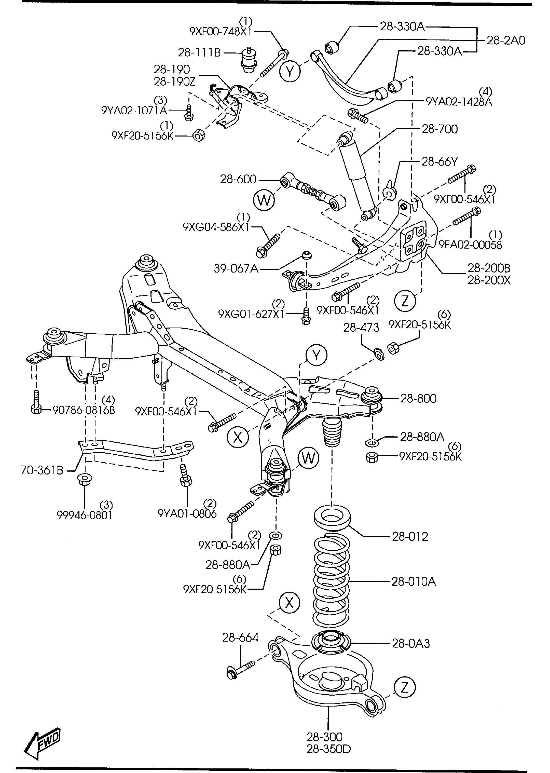 MAZDA GK2A-28-300C - Nəzarət Kolu / Arxa Qol furqanavto.az