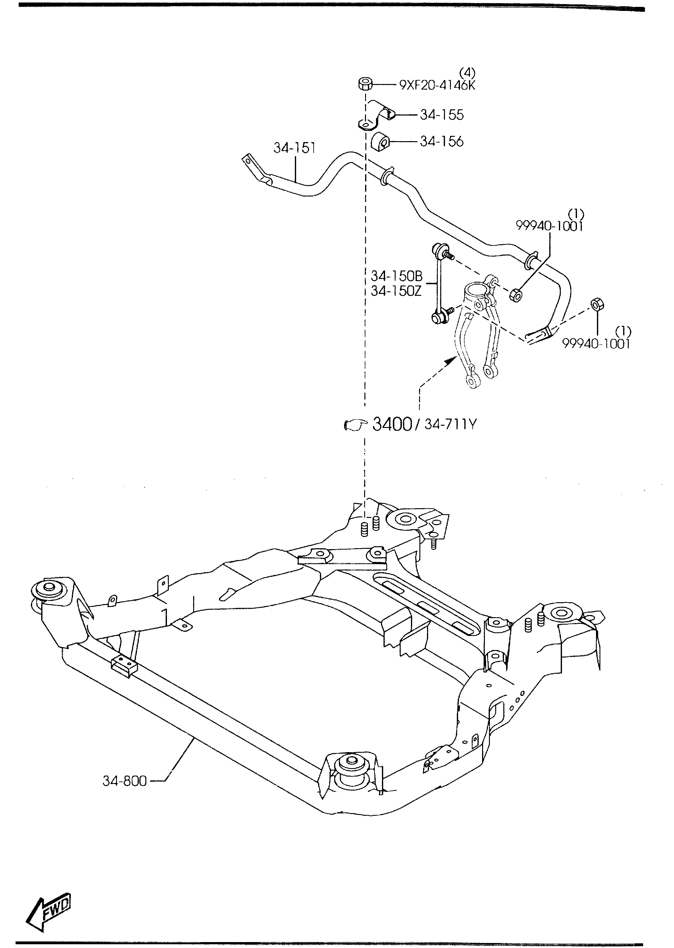 MAZDA GK2A-34-150A - Çubuq / Strut, stabilizator furqanavto.az