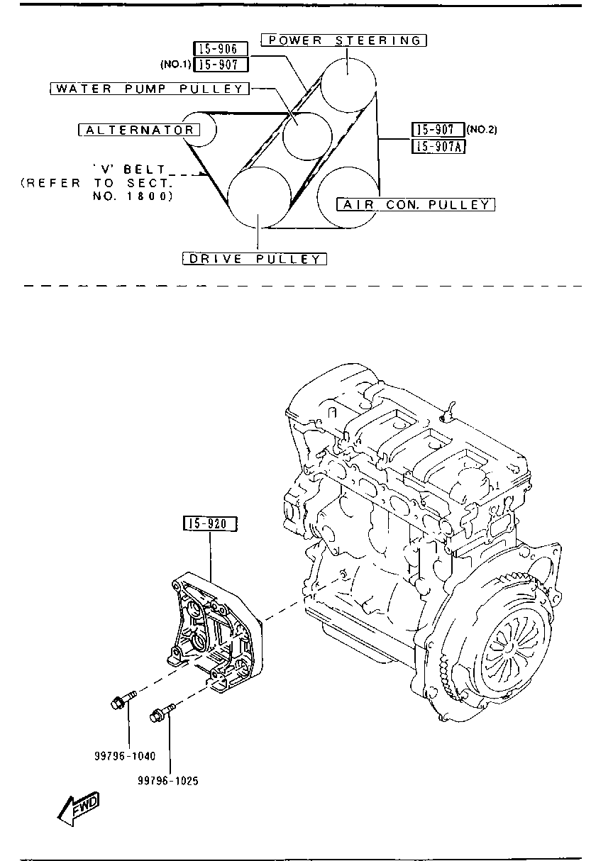 FIAT FP01-15-907 - V-yivli kəmər furqanavto.az