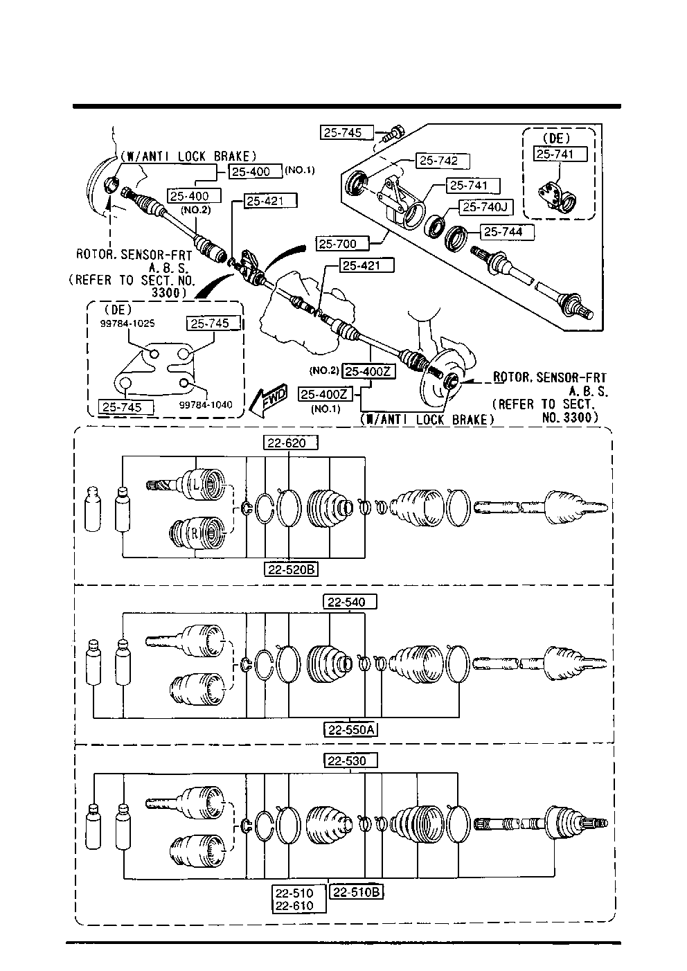 MAZDA G568-25-600 - Birləşmə dəsti, ötürücü val furqanavto.az