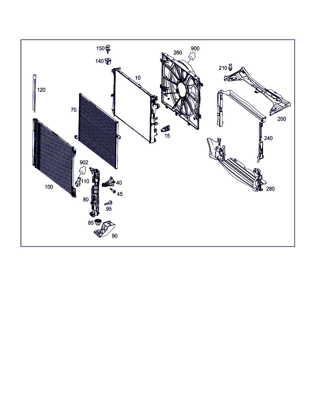 Mercedes-Benz A 099 500 21 03 - Radiator, mühərrikin soyudulması www.furqanavto.az