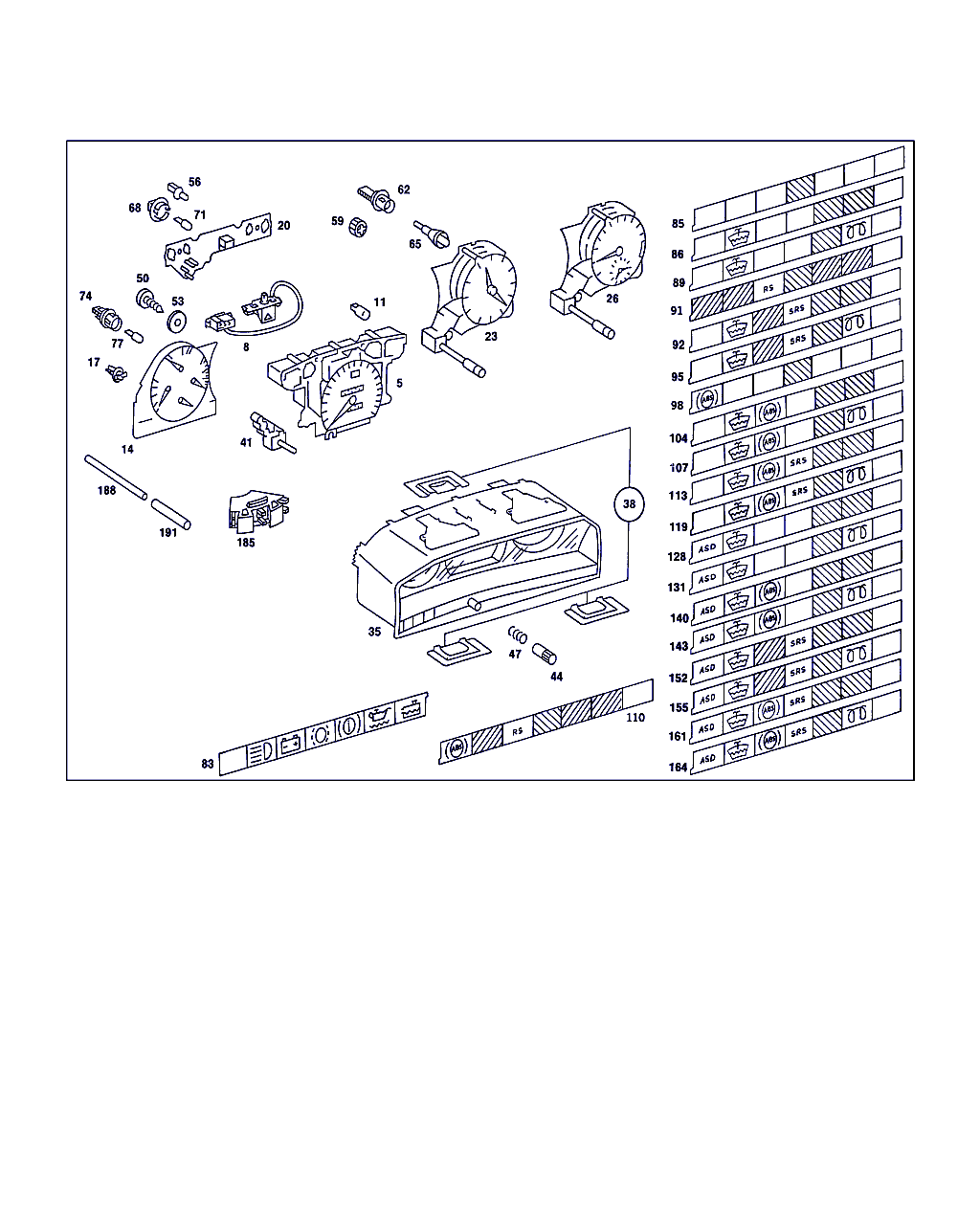 Mercedes-Benz A 000 545 34 19 - Lampa, alət işıqlandırması furqanavto.az