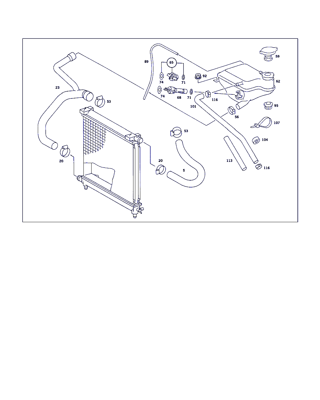 Mercedes-Benz A 123 501 01 15 - Mühürləmə qapağı, radiator www.furqanavto.az