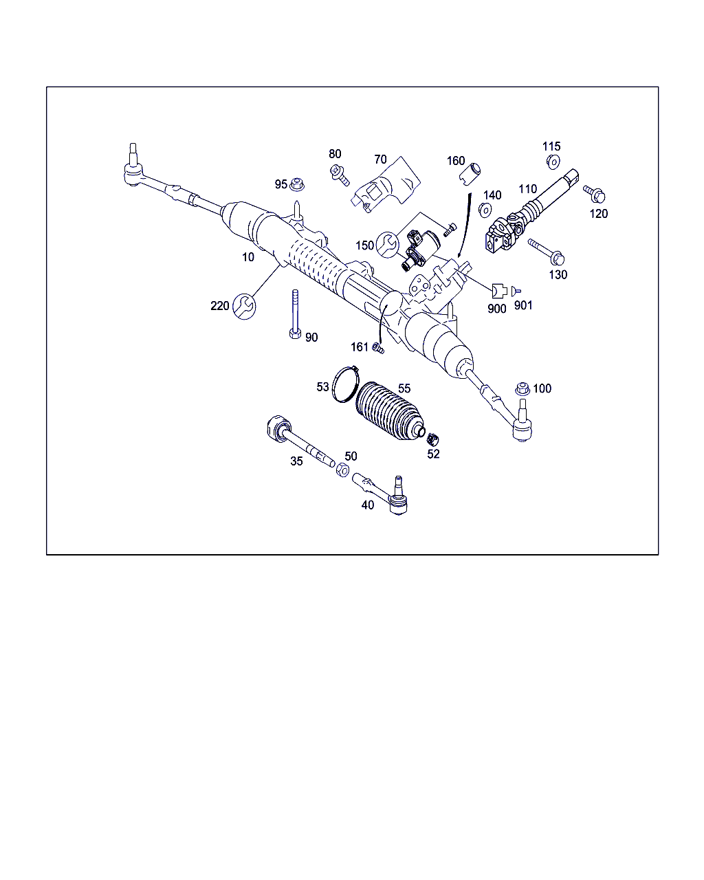 Mercedes-Benz A 221 330 16 03 - Daxili Bağlama Çubuğu, Ox Birləşməsi furqanavto.az