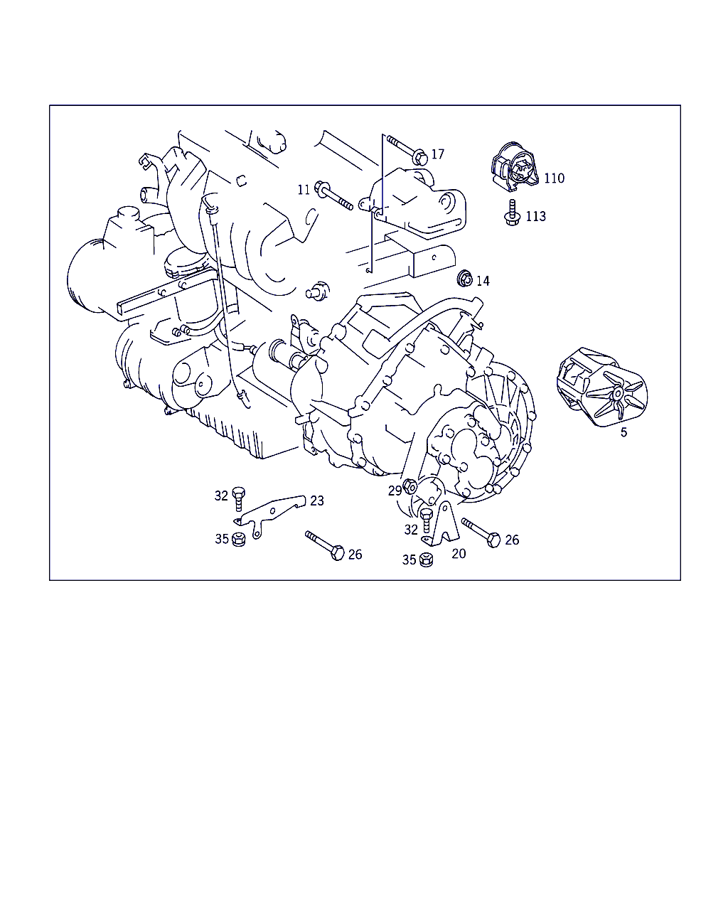 Mercedes-Benz A 638 241 14 13 - Tutacaq, mühərrik montajı furqanavto.az