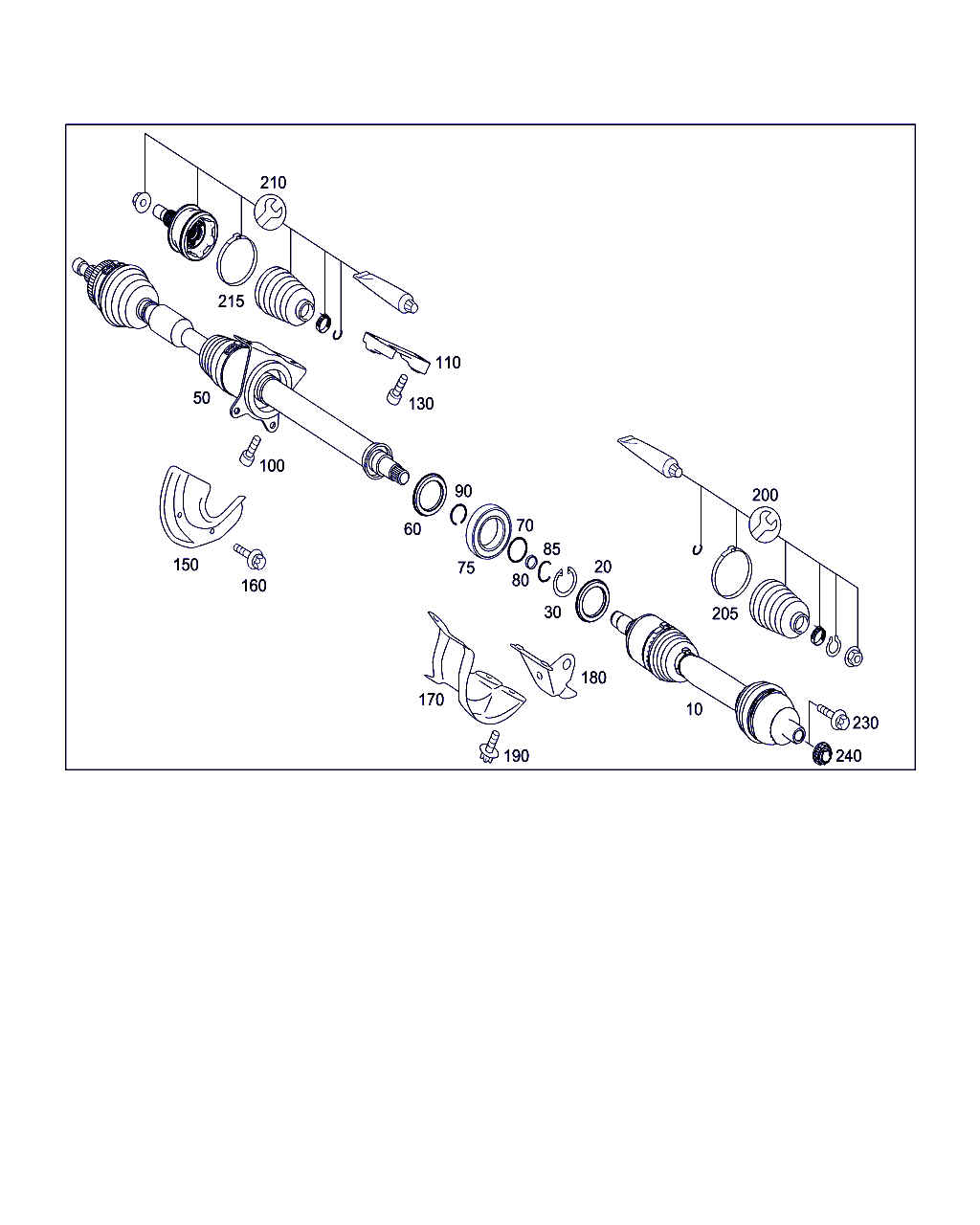 Mercedes-Benz A 169 360 43 72 - Birləşmə dəsti, ötürücü val furqanavto.az