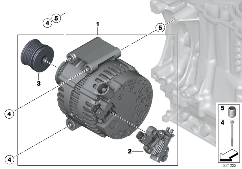 BMW 12 31 7 575 518 - Kasnak, alternator, sərbəst dönərli mufta furqanavto.az