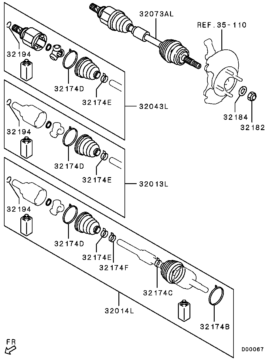 Mitsubishi 3815A012 - Körük, sürücü val furqanavto.az