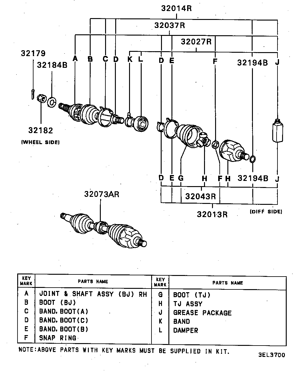 Hyundai MB 526898 - Birləşmə dəsti, ötürücü val furqanavto.az