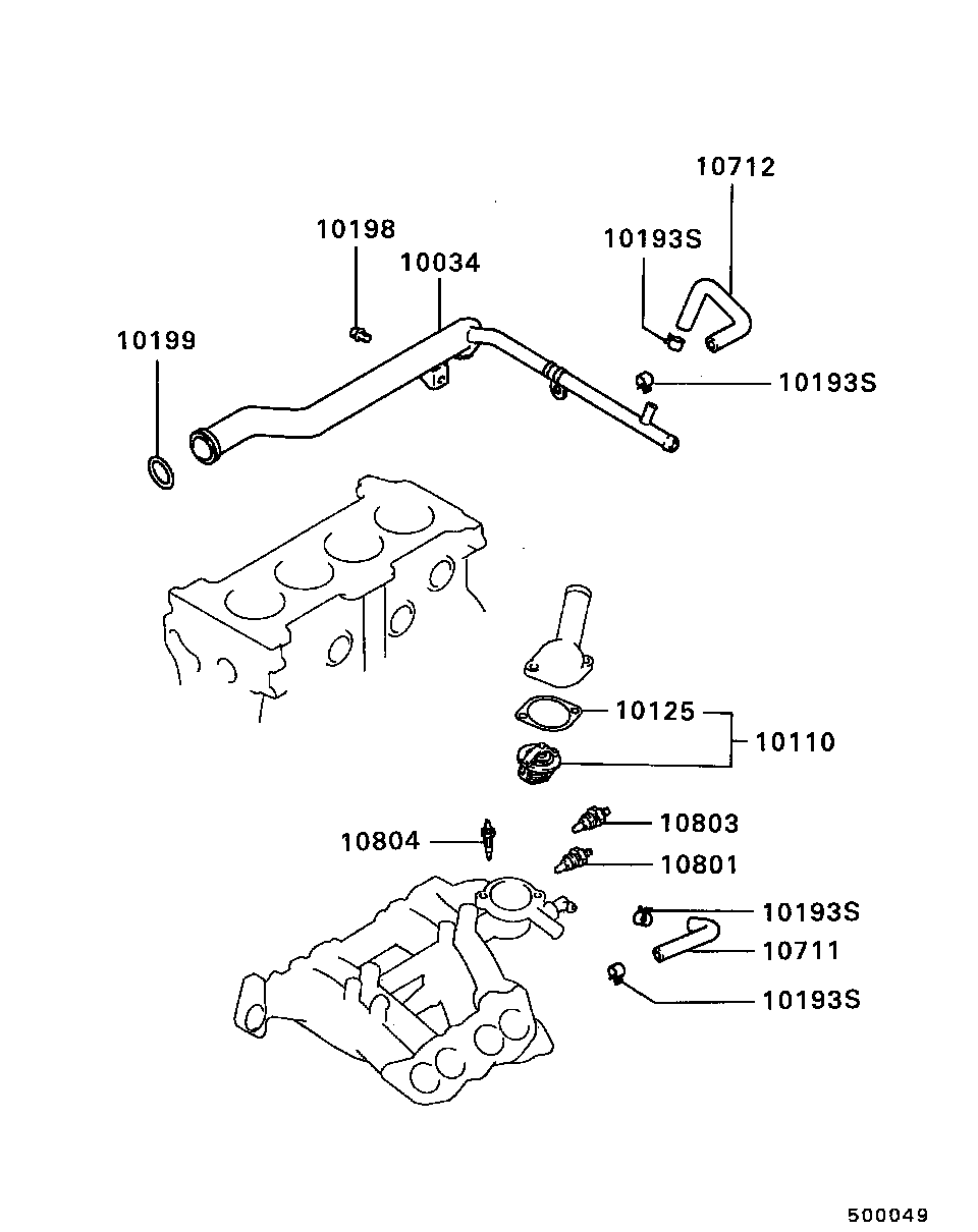 Mitsubishi MD997603 - Termostat, soyuducu furqanavto.az