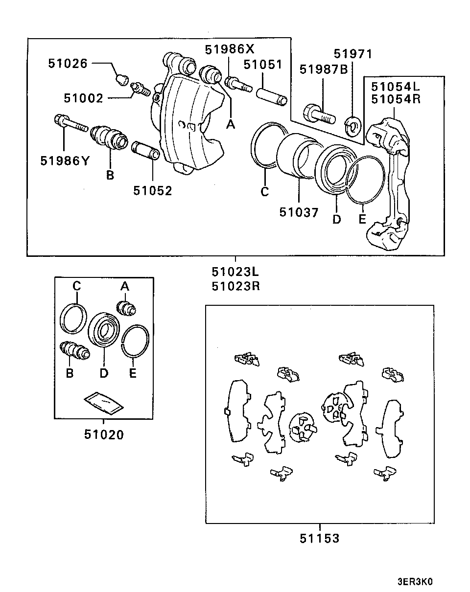 Mitsubishi MB587023 - Əyləc kaliperi furqanavto.az