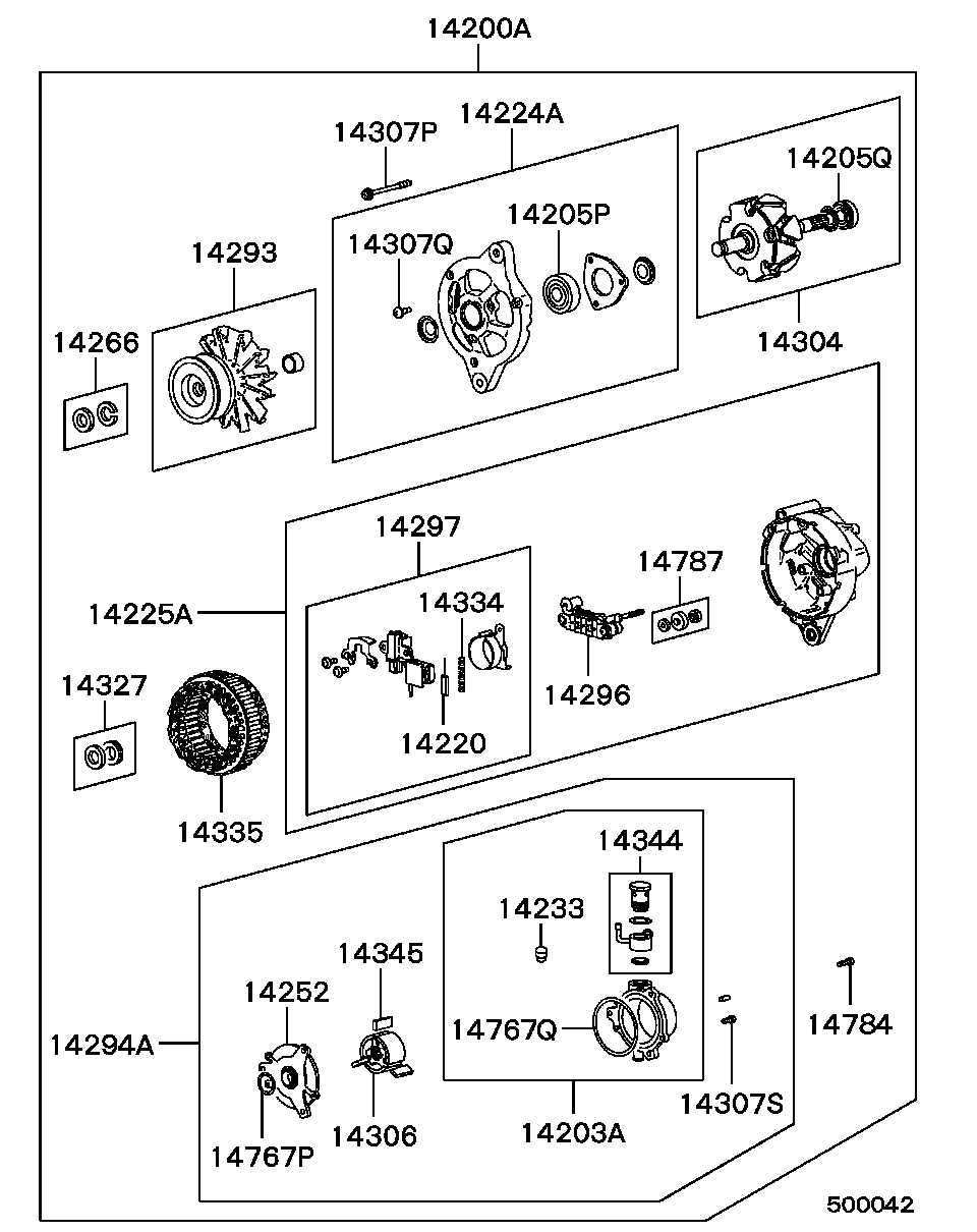 Mitsubishi MD611481 - Gərginlik tənzimləyicisi, alternator furqanavto.az