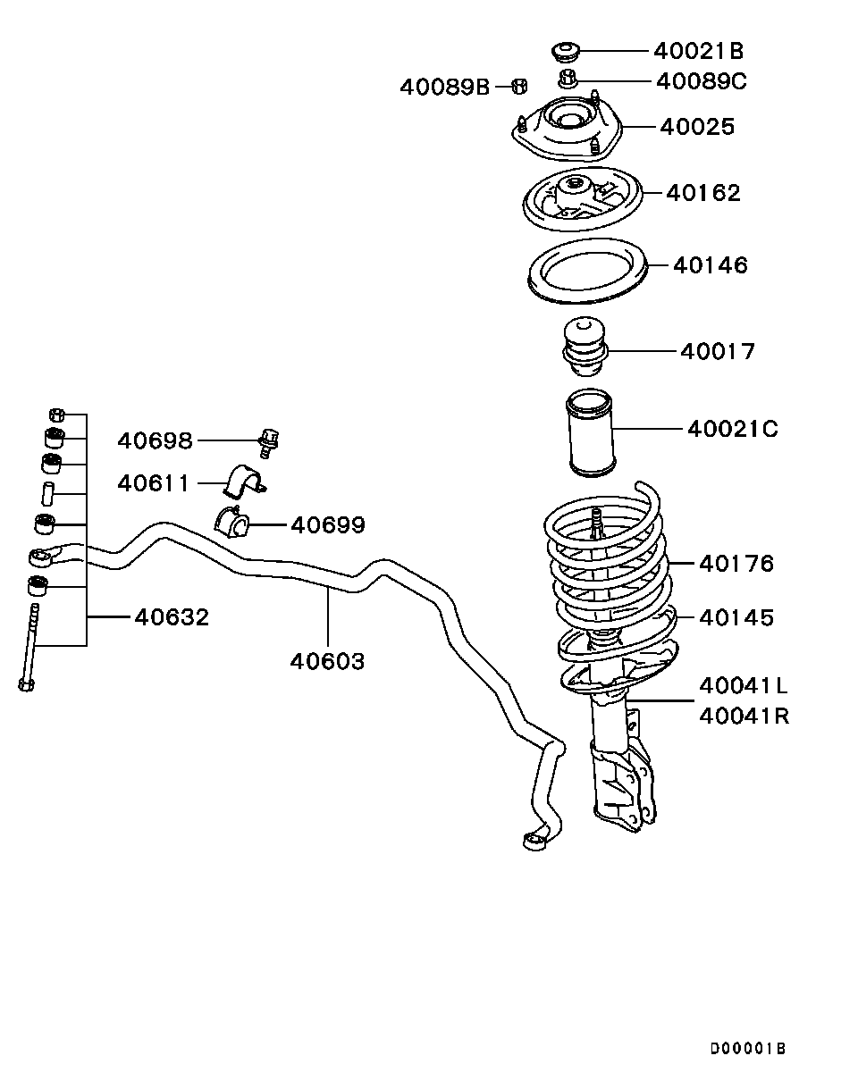 Mitsubishi MB51 8957 - Toz örtüyü dəsti, amortizator furqanavto.az