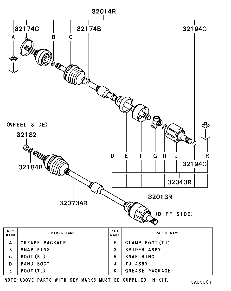 OM MR910298 - Birləşmə dəsti, ötürücü val furqanavto.az