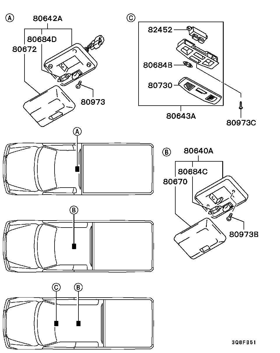 Mitsubishi MR117476 - Lampa, oxumaq işığı furqanavto.az