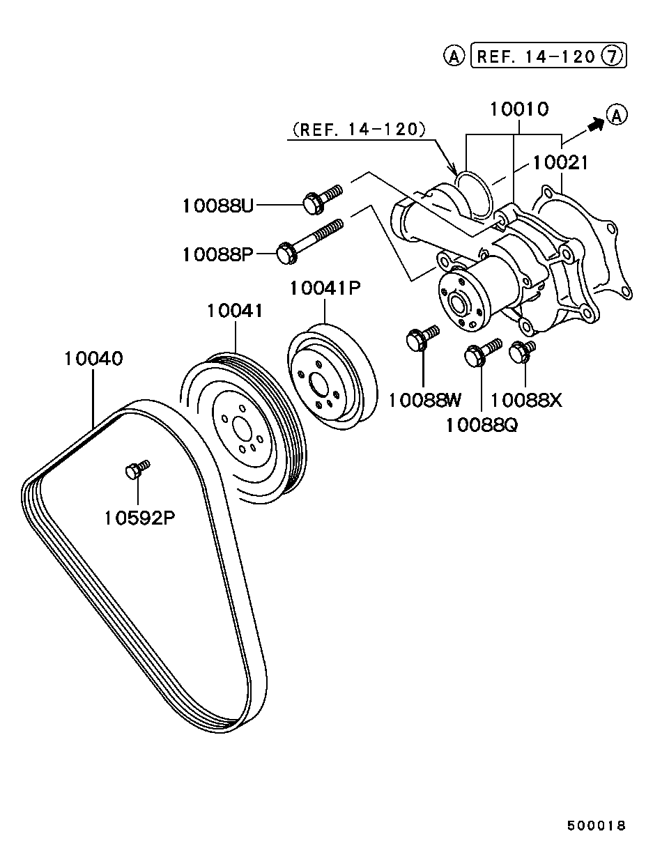 Mitsubishi MD186126 - V-yivli kəmər furqanavto.az