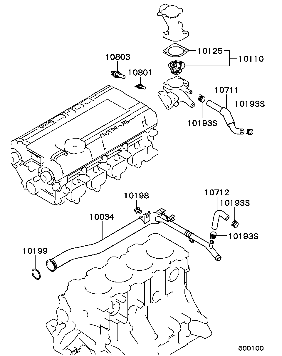 Mitsubishi MD997607 - Termostat, soyuducu furqanavto.az