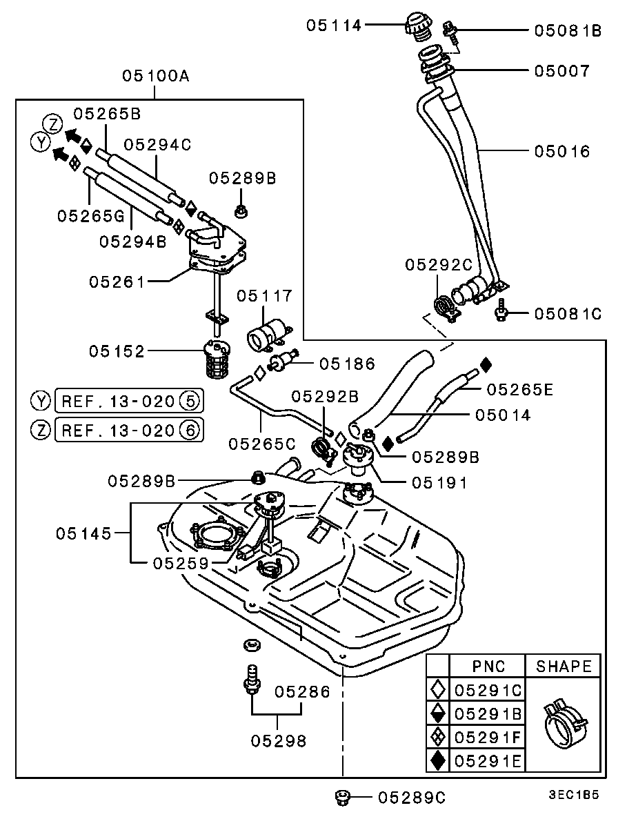 Mitsubishi MB129894 - Yanacaq filtri furqanavto.az