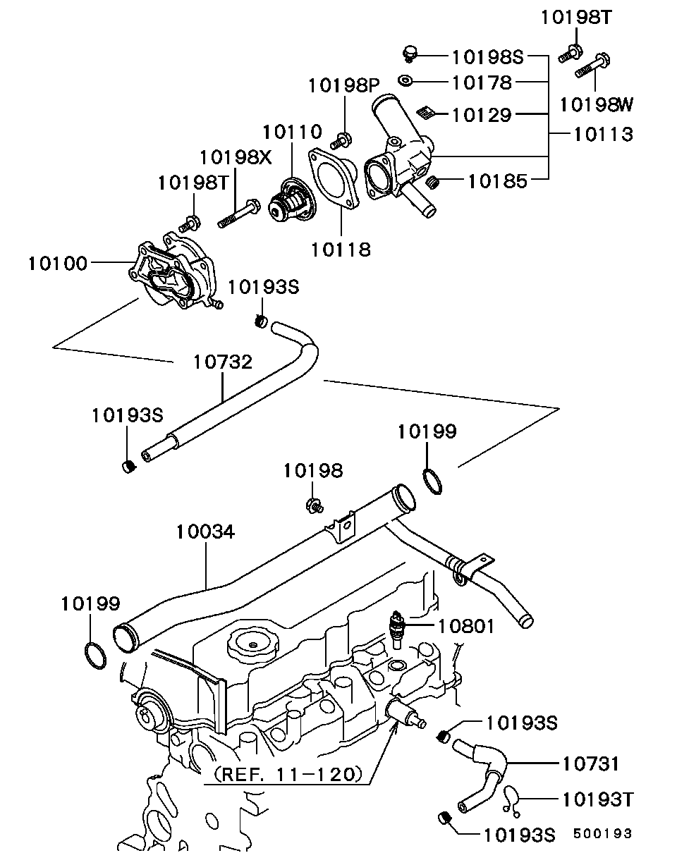 Mitsubishi MD175746 - Termostat, soyuducu furqanavto.az