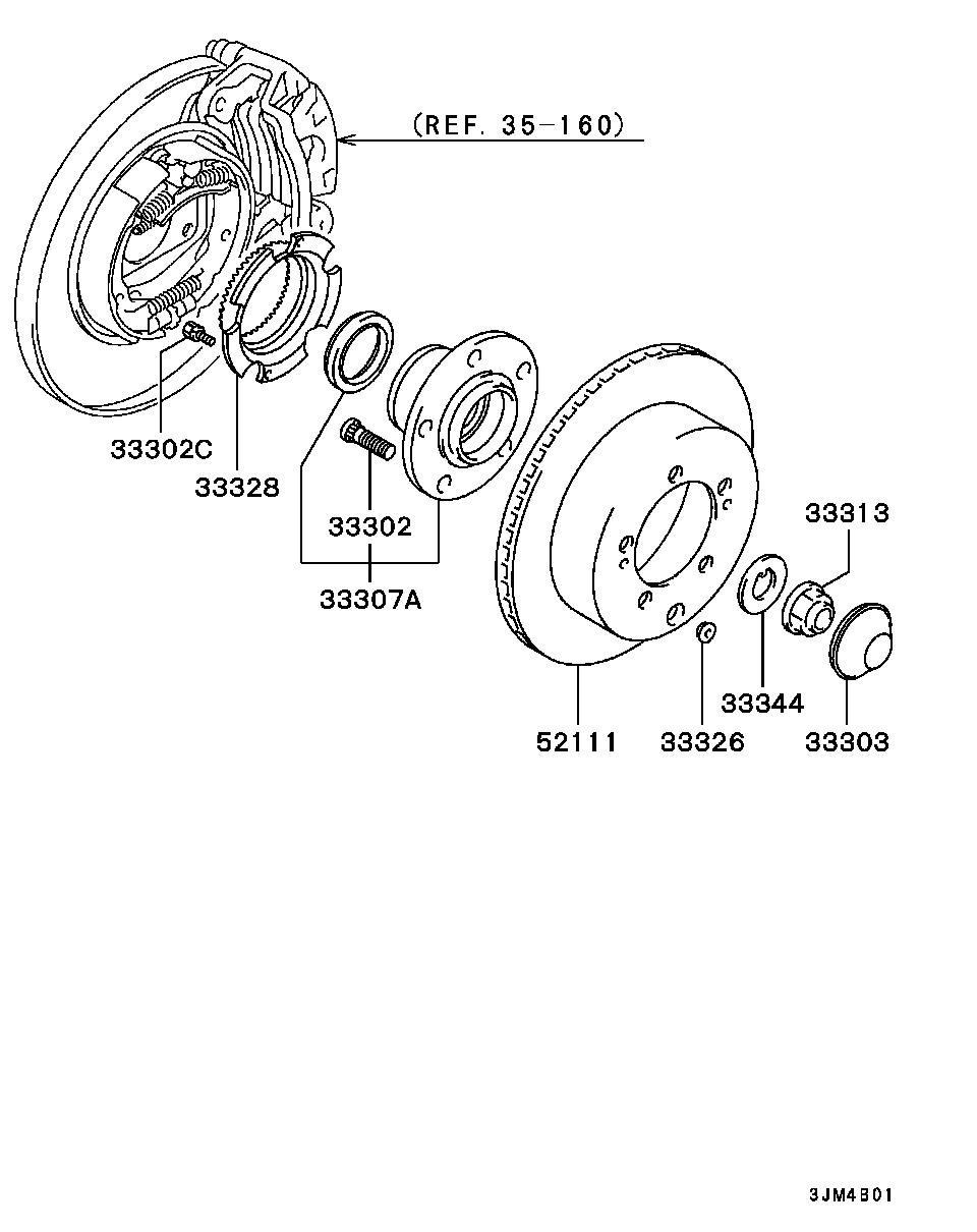 Mitsubishi MB663664 - Təkər qovşağı, podşipnik dəsti furqanavto.az