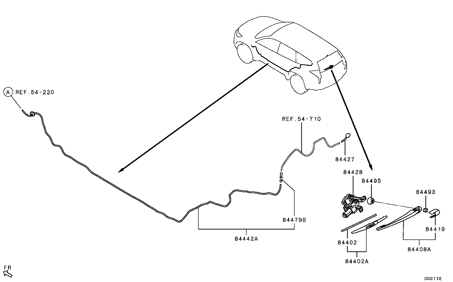 Mitsubishi 8253A218 - BLADE ASSY,RR WINDOW WIPER furqanavto.az