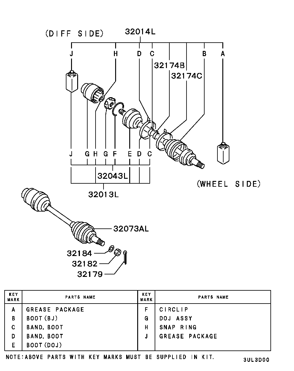 Mitsubishi MR336613 - Körük, sürücü val furqanavto.az