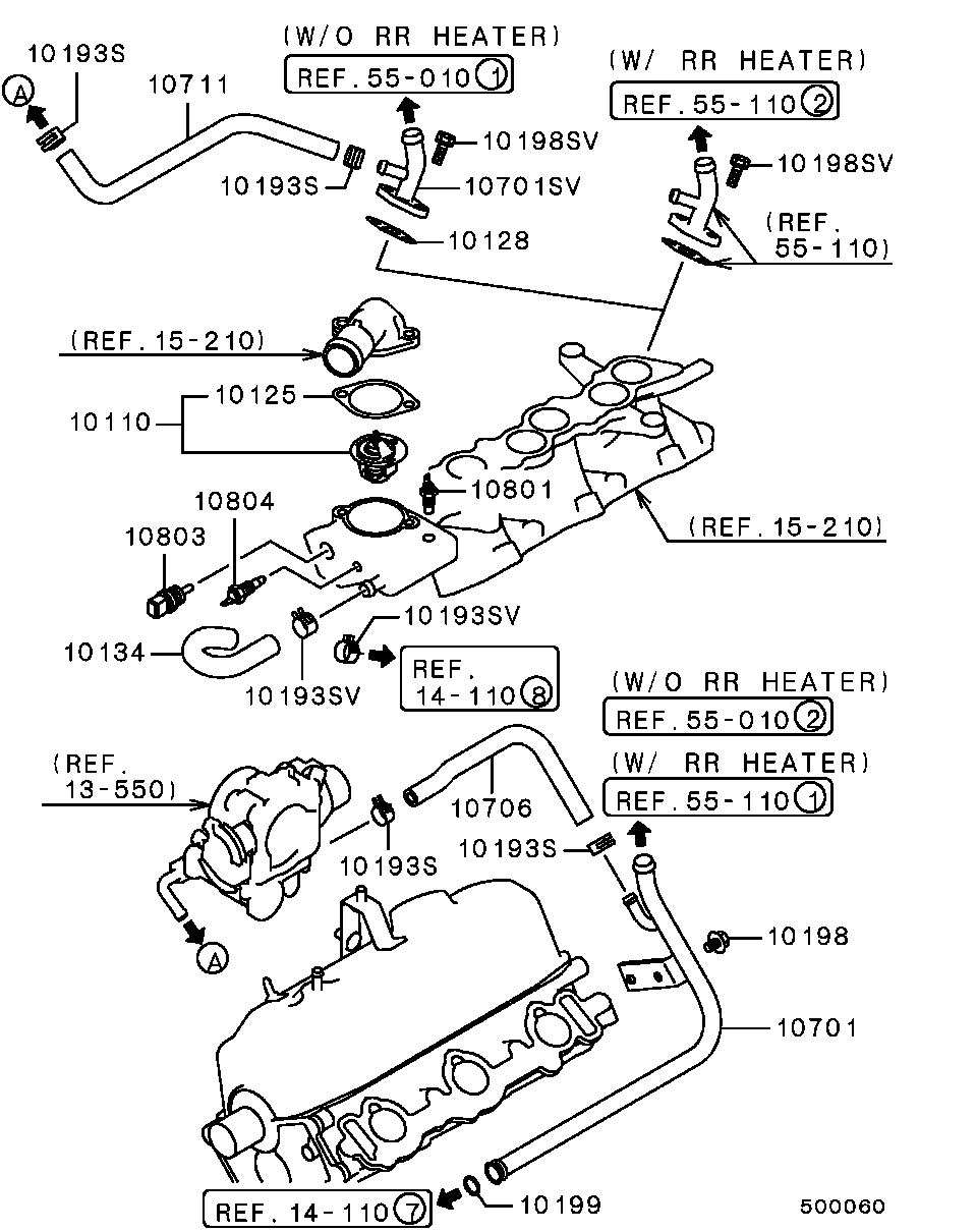 Mitsubishi MD972905 - Termostat, soyuducu www.furqanavto.az