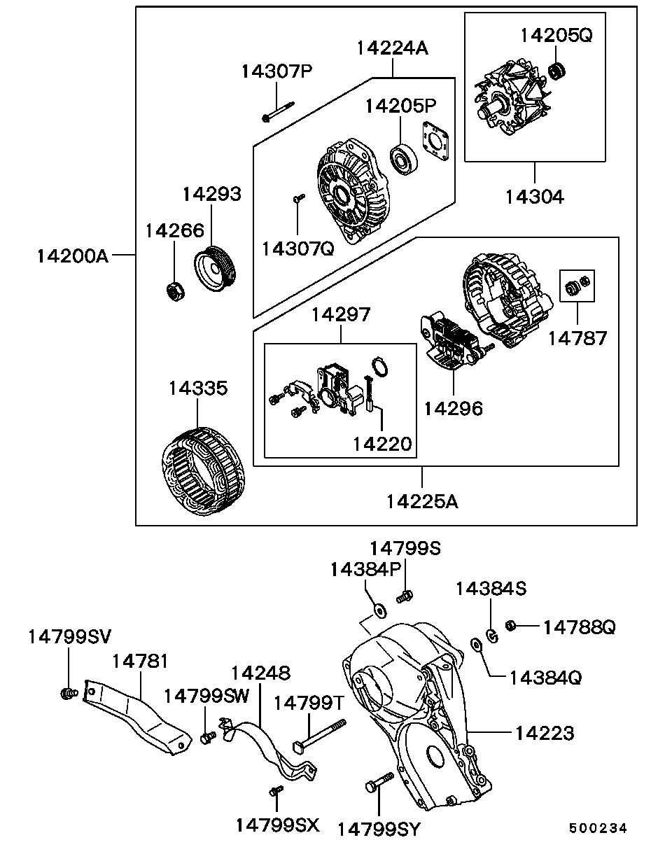 Mitsubishi MD354793 - Alternator furqanavto.az