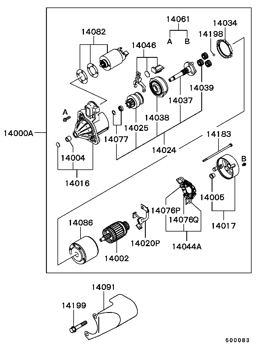 Mitsubishi MD618580 - Solenoid açarı, başlanğıc furqanavto.az