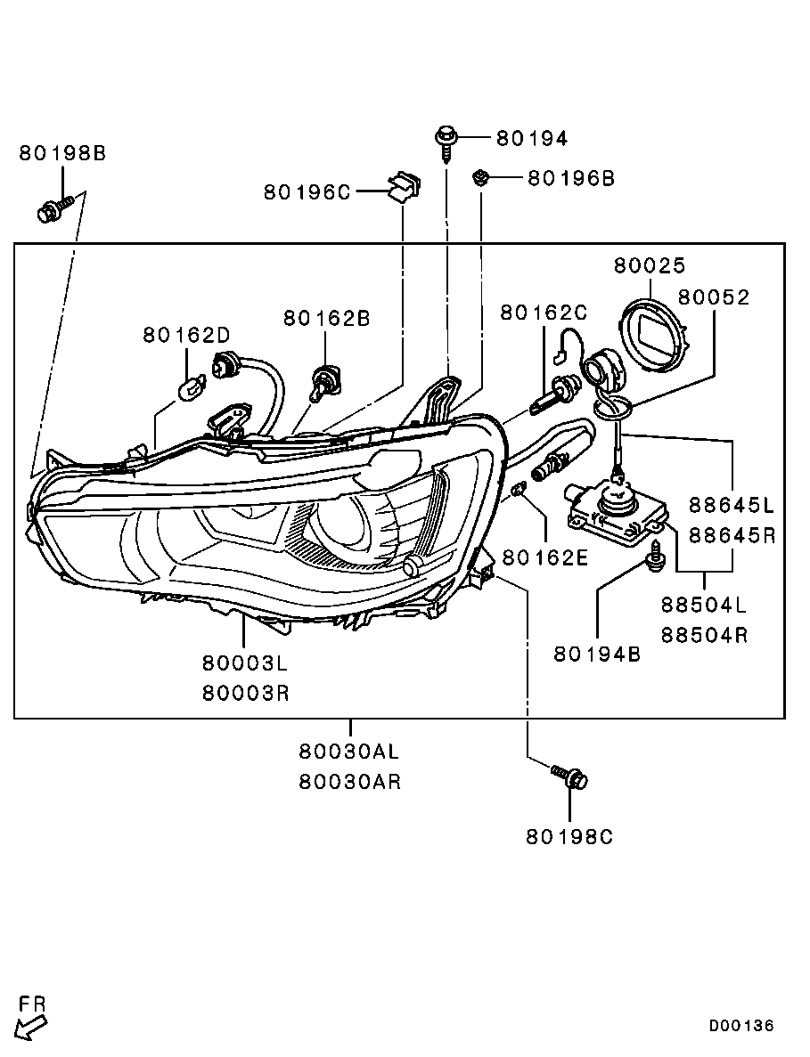 Mitsubishi MS 820959 - Lampa, duman işığı furqanavto.az