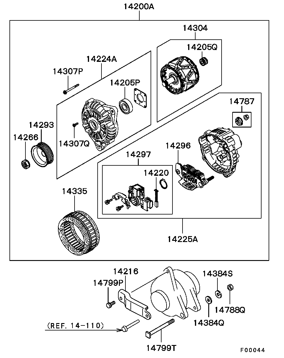 Mitsubishi MN163016 - Alternator furqanavto.az