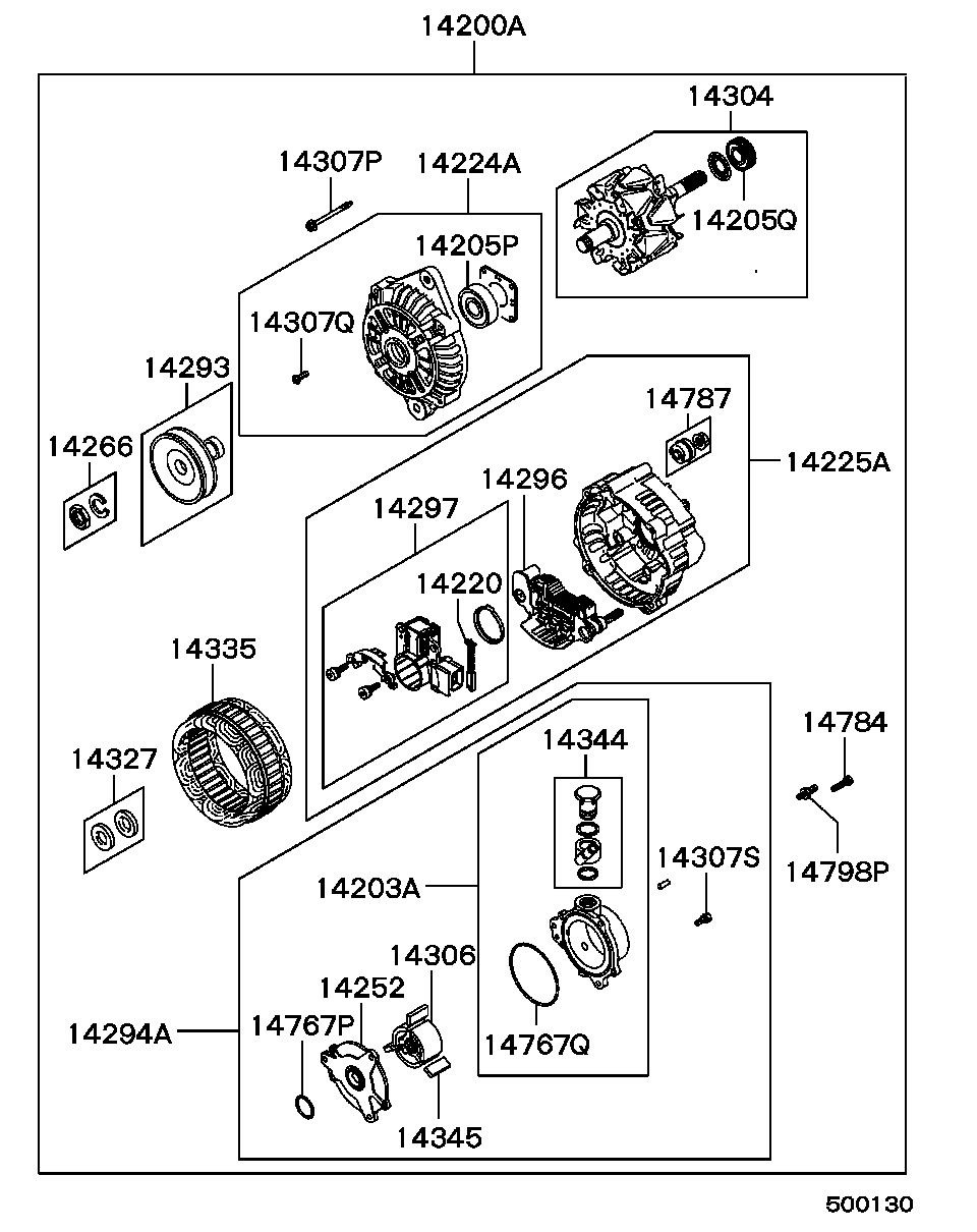 Mitsubishi MD618815 - Karbon fırçası, qanad dəsti, alternator furqanavto.az