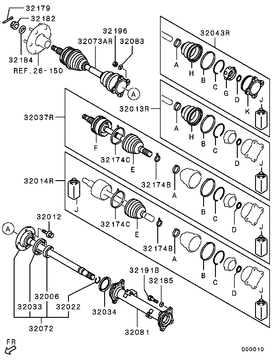 Mitsubishi MR580692 - Sürücü mili furqanavto.az