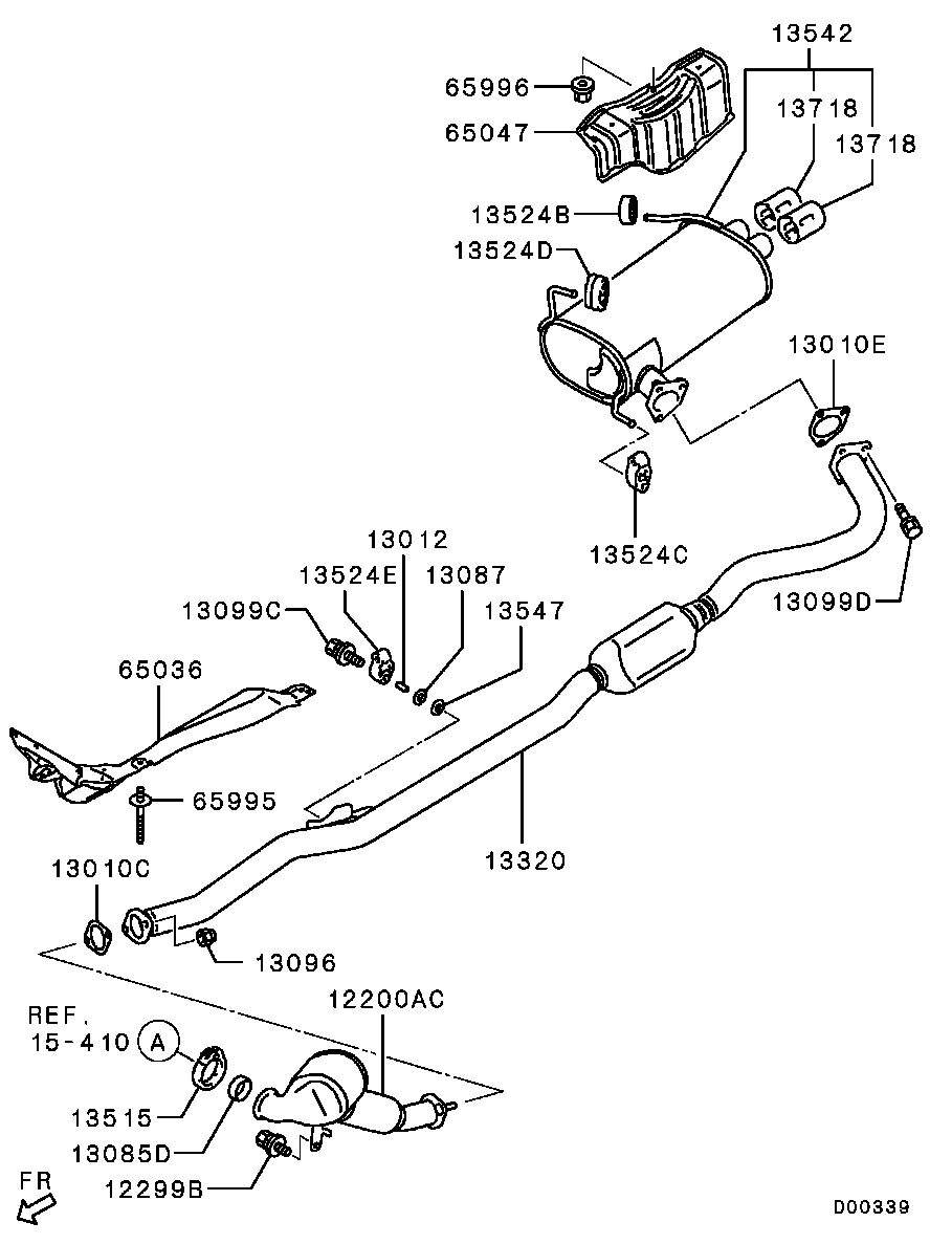 Mitsubishi MR431634 - Saxlama braketi, səsboğucu furqanavto.az