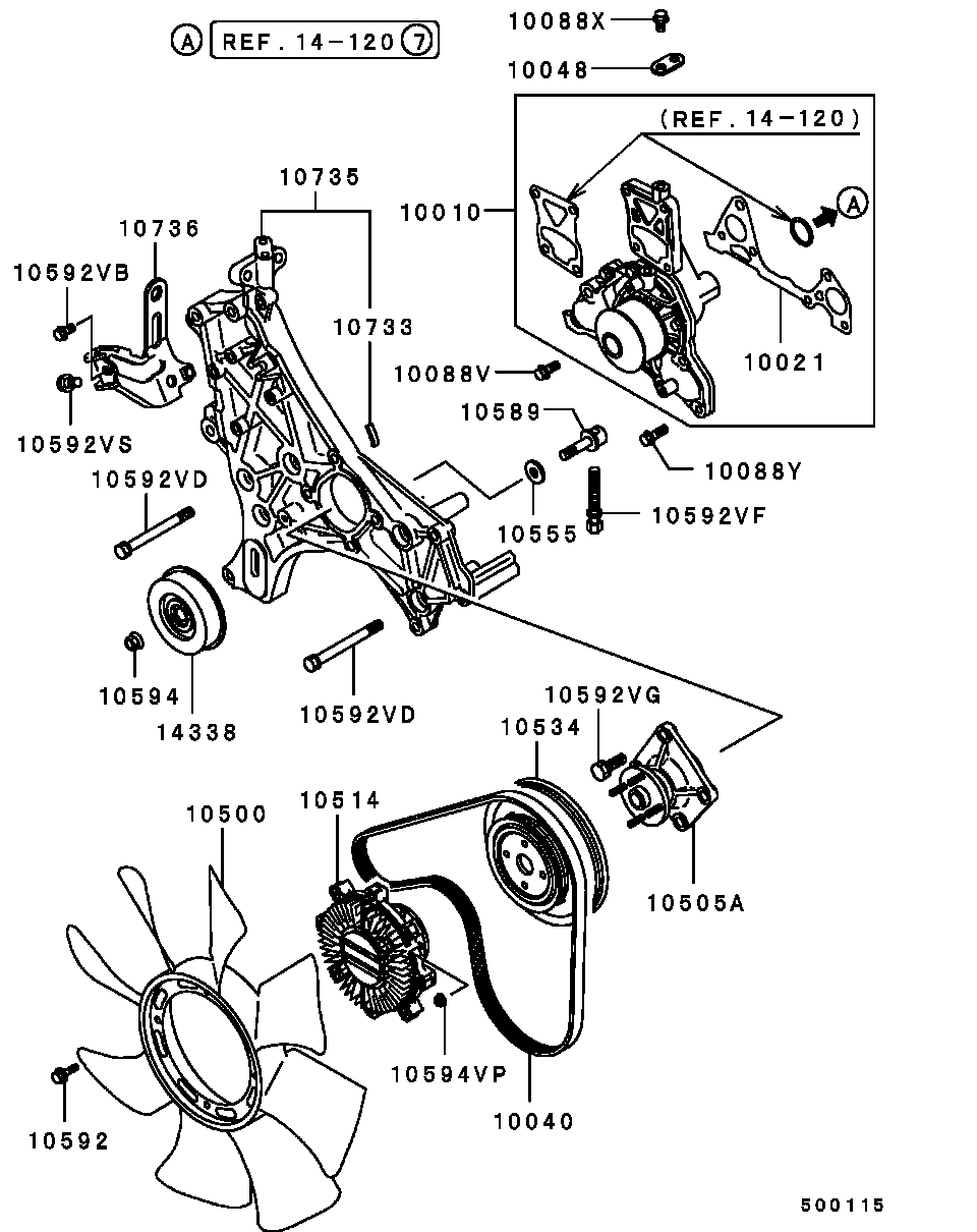 Mitsubishi 1300A012 - Su nasosu furqanavto.az