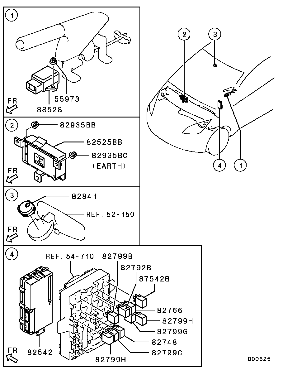 Mitsubishi MR955352 - Xəbərdarlıq Kontakt, əyləc padinin aşınması furqanavto.az