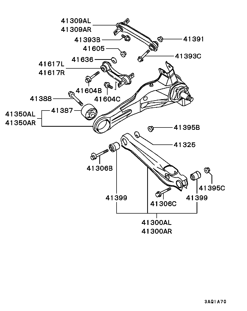 Mitsubishi MR911439 - Nəzarət Kolu / Arxa Qol furqanavto.az