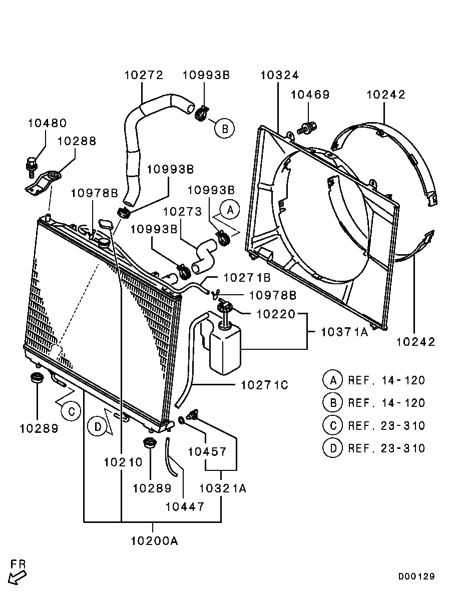 Mitsubishi MR968532 - Mühürləmə qapağı, radiator furqanavto.az