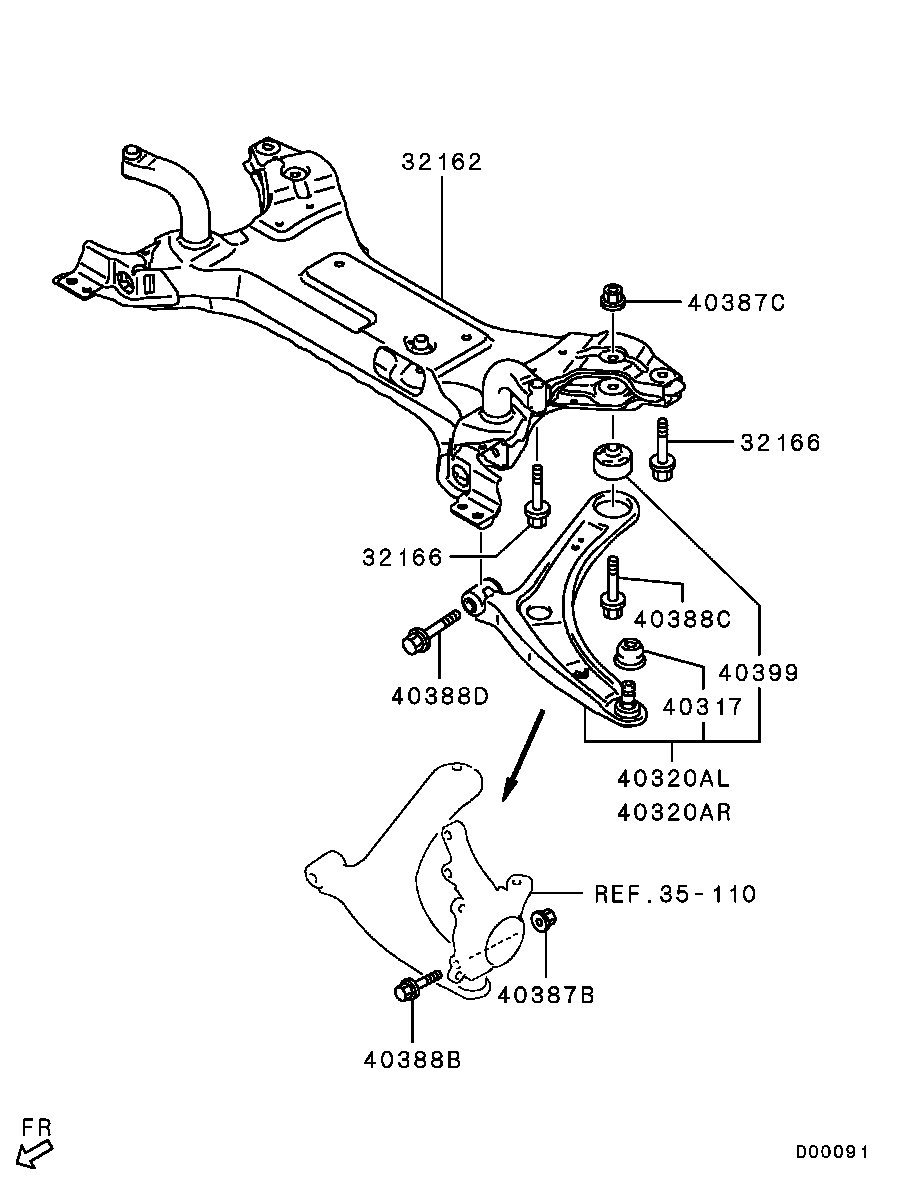 Mitsubishi 4013A427 - Yolun idarəedici qolu furqanavto.az